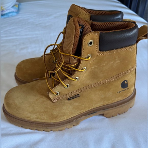 Carhartt Men's Discontinued Waterproof Tan Work Boots NWOT - Picture 4 of 9